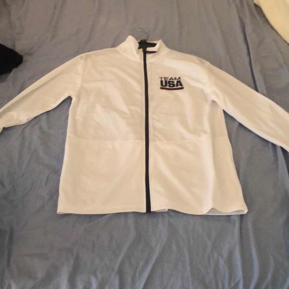 White team USA zip jacket